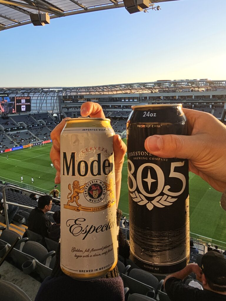 Modelo and 805 beer at BMO stadium