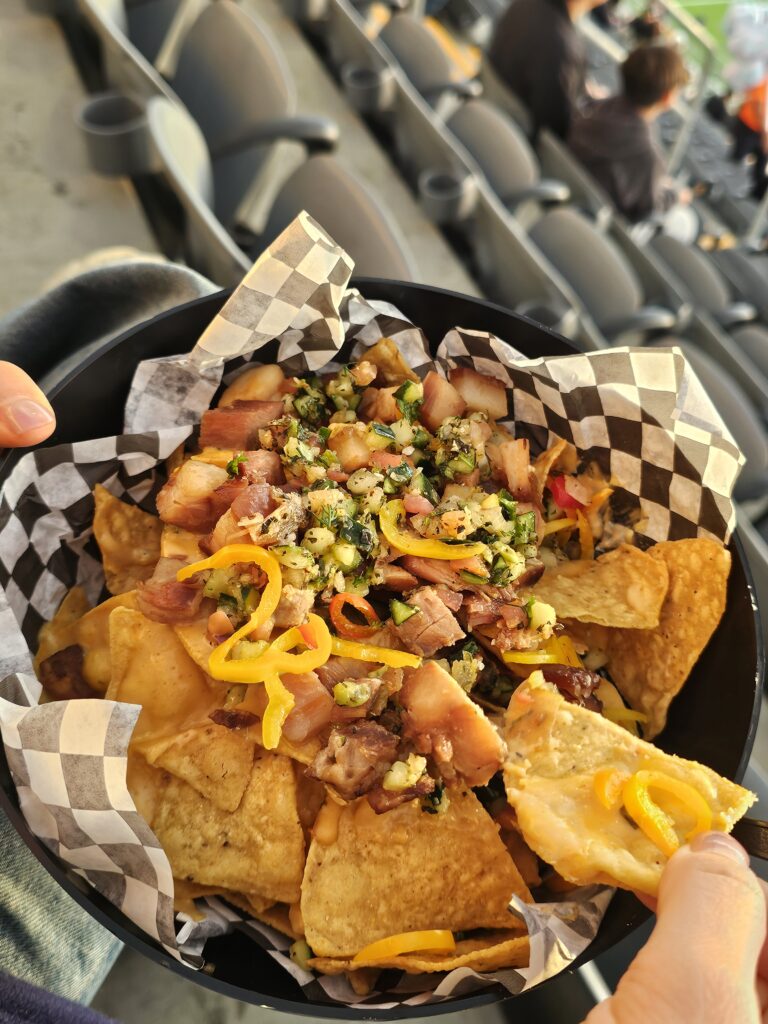 nachos at BMO Stadium
