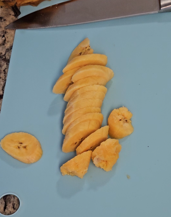 plantain slices on a plate